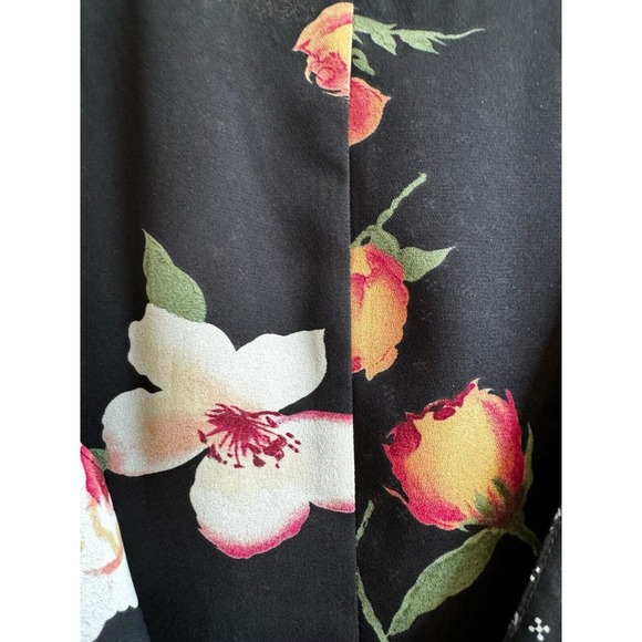 Vtg 90’s Reversible Floral Print Black Sleeveless‎ Summer Dress Women’s Size M/L - Picture 5 of 8